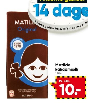 Bilka Matilde chokolademælk tilbud