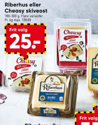 Bilka Riberhus skiveost danbo mellemlagret tilbud