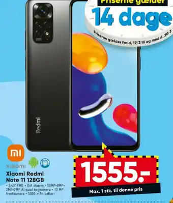 Bilka Redmi note 11 mobiltelefon tilbud