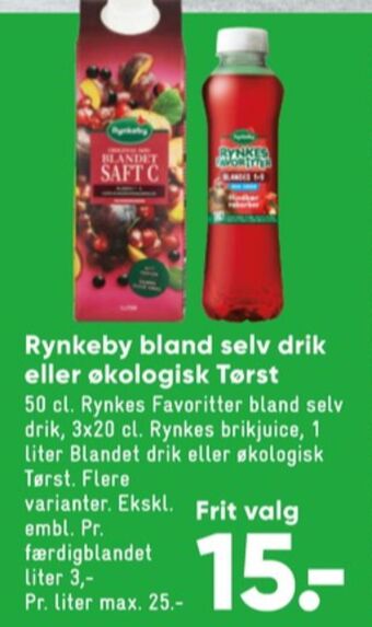 Blandet saft c konc. frugtsaft