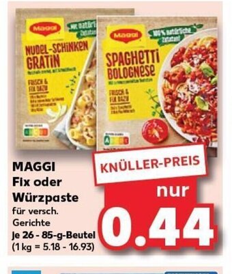 Kaufland DE Maggi Fix oder Würzpaste tilbud