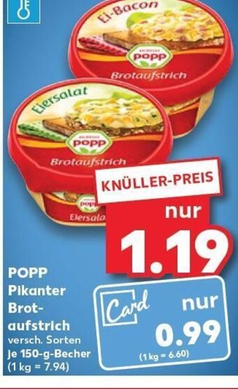 Kaufland Popp Pikanter Brotaufstrich tilbud