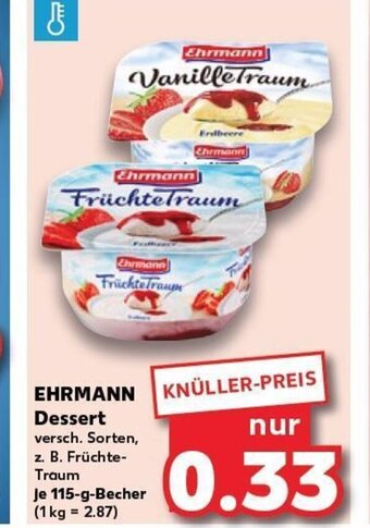 Kaufland DE Ehrmann Dessert tilbud