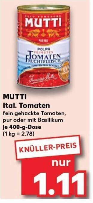 Kaufland Mutti Ital. Tomaten tilbud