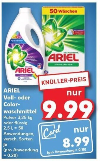 Kaufland DE Ariel Voll-Oder Colorwaschmittel tilbud