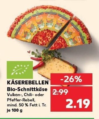 Kaufland Käserebellen Bio-Schnittkäse tilbud