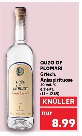 Kaufland DE Ouzo Of Plomari Griech.Anisspirituose tilbud