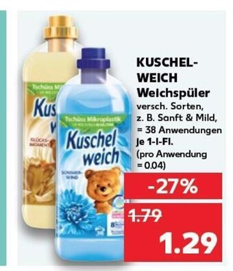 Kaufland Kuschelweich Weichspüler tilbud