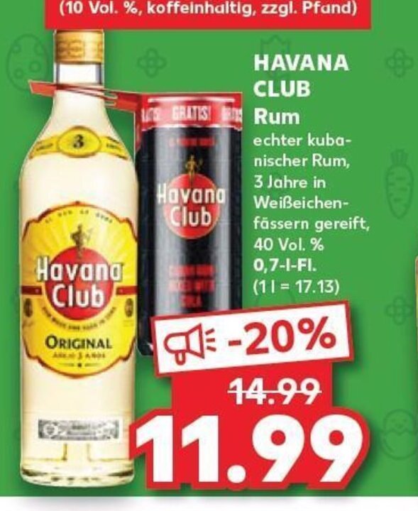 Havana Club Rum tilbud hos Kaufland