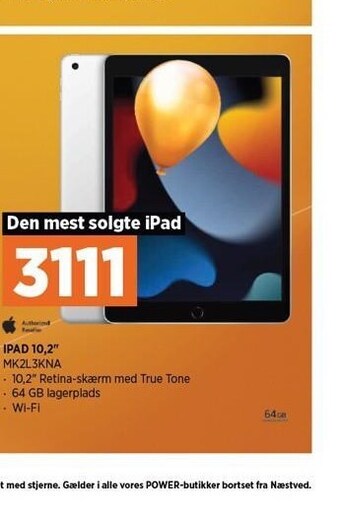 Power Ipad 10,2" tilbud