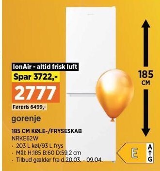 Power Køle/fryseskab tilbud