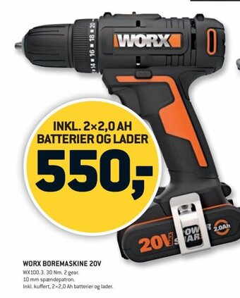XL-BYG Worx Boremaskine 20V tilbud