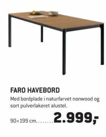 Faro Havebord