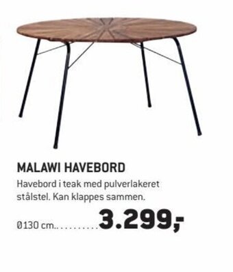Malawi Havebord