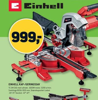 XL-BYG Einhell Kap-/ Geringssav tilbud