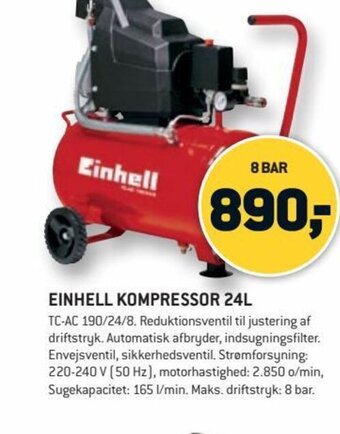 XL-BYG Einhell Kompressor 24L tilbud