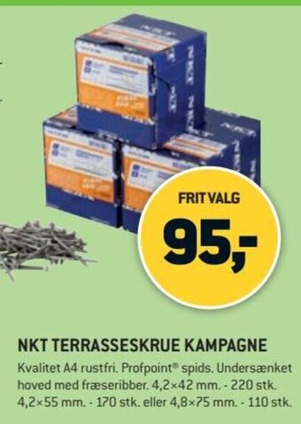 XL-BYG NKT Terrasseskrue Kampagne tilbud