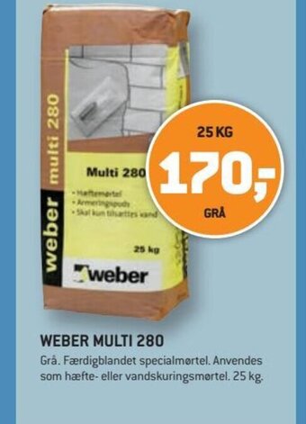 XL-BYG Weber Multi 280 tilbud