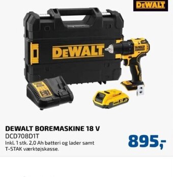 Davidsen Dewalt Boremaskine 18 V tilbud