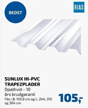 Sunlux Hi-PVC Trapezplader