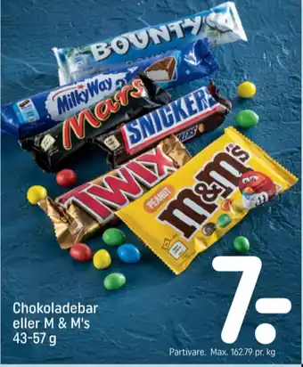 REMA 1000 Bounty chokoladebar tilbud