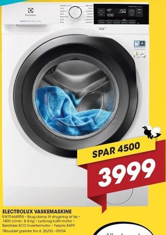 Punkt1 Electrolux vaskemaskine tilbud