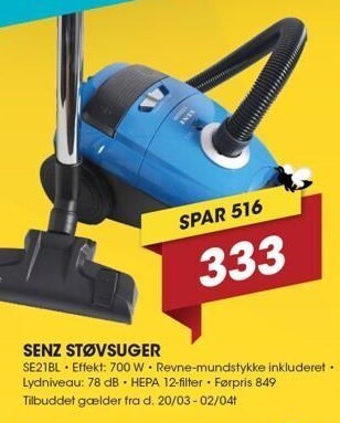 Punkt1 Senz støvsuger tilbud