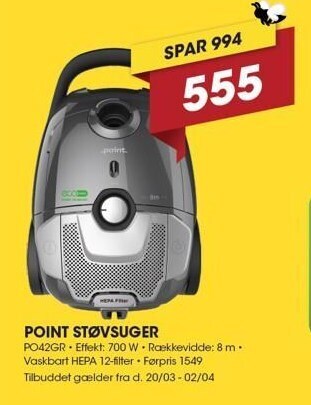 Punkt1 Point støvsuger tilbud
