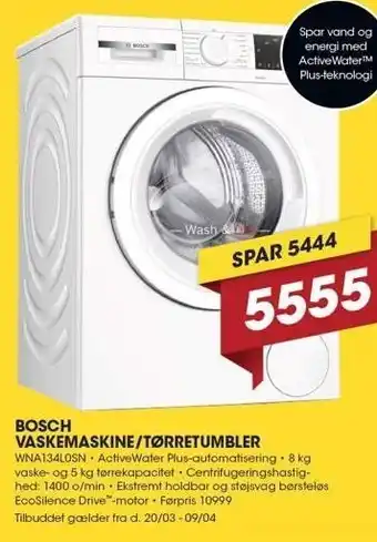 Bosch vaskemaskine/tørretumbler