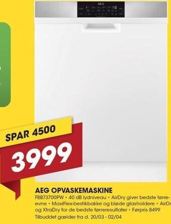 Aeg opvaskemaskine