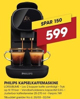 Philips kapselkaffemaskine