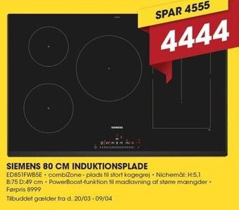 Siemens induktionsplade