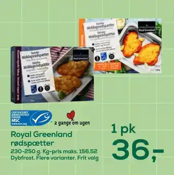 Royal greenland rødspætter
