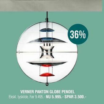 Ilva Verner panton globe pendel tilbud