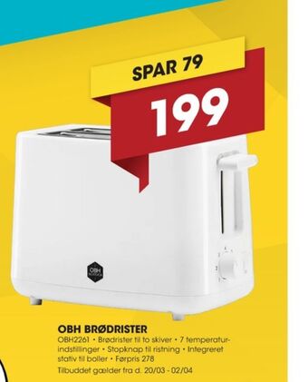 Obh nordica brødrister