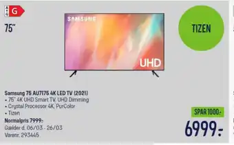 Samsung 75 AU7175 4K Led Tv (2021)