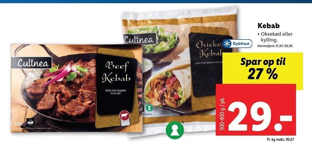 Culinea kebab tilbud hos Lidl