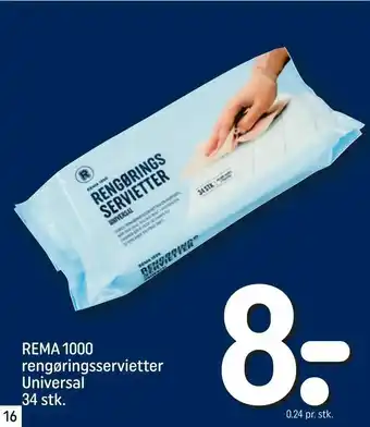 REMA 1000 REMA 1000 rengøringsservietter Universal tilbud