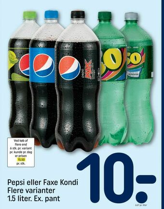 REMA 1000 Pepsi eller Faxe Kondi tilbud