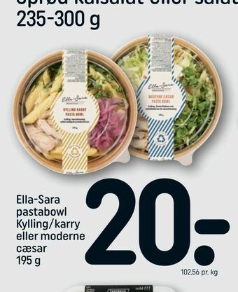 REMA 1000 Ella-Sara pastabowl Kylling/karry eller moderne cæsar tilbud