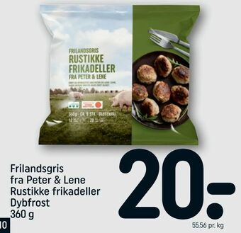 REMA 1000 Frilandsgris fra Peter & Lene Rustikke frikadeller tilbud