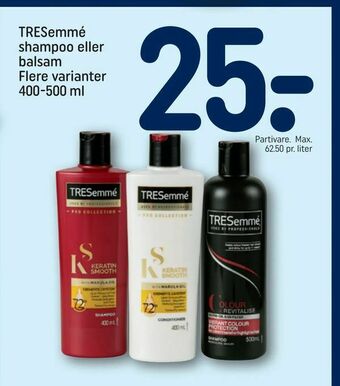 REMA 1000 TRESemmé shampoo eller balsam tilbud