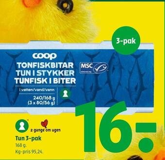 Coop 365 Tun 3-pak tilbud