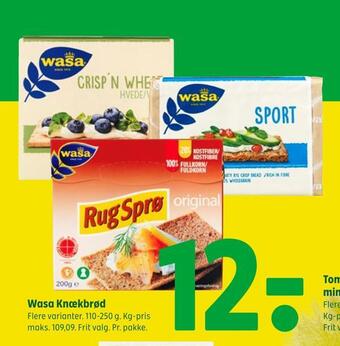 Coop 365 Wasa knækbrød tilbud
