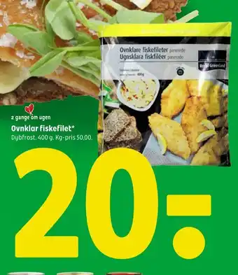 Coop 365 Ovnklar fiskefilet tilbud