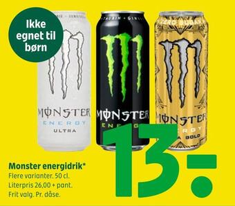 Coop 365 Monster energidrik tilbud