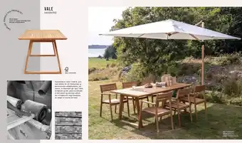 Ilva Vale havebord, ydum havestol el. lidan hængeparasol tilbud
