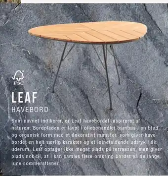 Leaf havebord