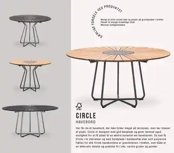 Ilva Circle havebord tilbud