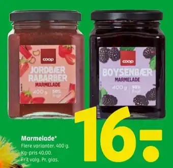 Coop 365 Coop marmelade tilbud